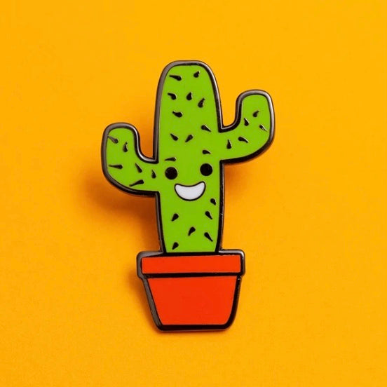 Happy Cactus pin