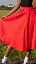 Load image into Gallery viewer, Collectif Mainline Matilda Classic Cotton Swing Skirt Red