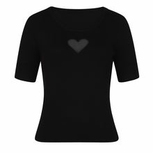 Load image into Gallery viewer, Hell Bunny Heart Jumper Black