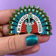 Load image into Gallery viewer, Erstwilder Be A Peacock Enamel Pin