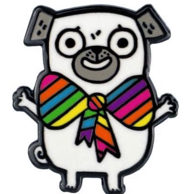 Pride Pug Enamel Pin