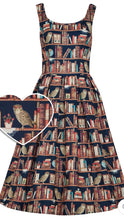 Load image into Gallery viewer, Amanda Library Book &amp; Owl Swing Dress