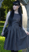 Load image into Gallery viewer, Lola Black and White Polka Dot Dress