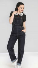 Load image into Gallery viewer, Hell Bunny Elly May Dungarees Blue