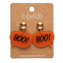 Load image into Gallery viewer, Erstwilder Boo Glitter Statement Earrings Orange