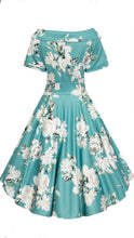 Load image into Gallery viewer, Darlene Swing Dress Mint Floral