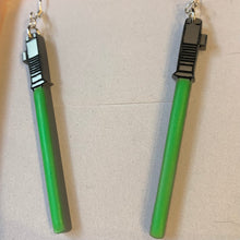 Load image into Gallery viewer, Lightsaber Earrings Green
