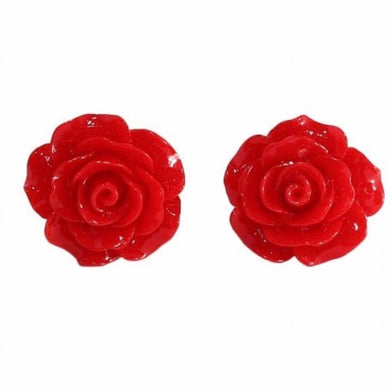 English Rose Earrings Red