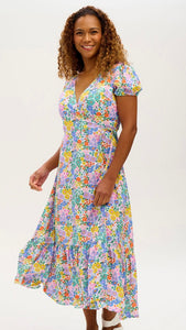 Sugarhill Brighton Jameela Midi Wrap Dress - Multi, Busy Floral