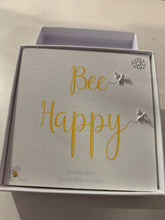 Load image into Gallery viewer, Sterling Silver Bee Studs