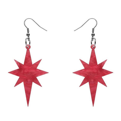 Erstwilder Starburst Ripple Resin Drop Earrings Pink