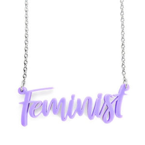 Feminist Necklace Lilac
