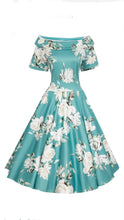Load image into Gallery viewer, Darlene Swing Dress Mint Floral