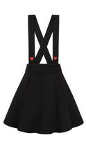 Load image into Gallery viewer, Klara Suspender Skater Skirt Black