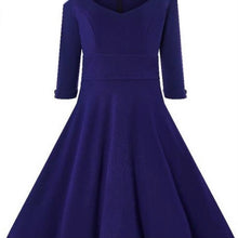 Load image into Gallery viewer, Scarlette Long Sleeved Navy MIDI Dress