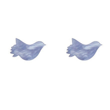 Load image into Gallery viewer, Erstwilder Bird Ripple Resin Stud Earrings Blue